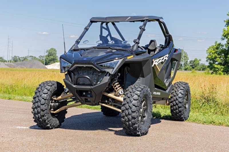 RC Vented Full Windshield | Scratch Resistant | Polaris RZR Turbo R (manufacturer page)