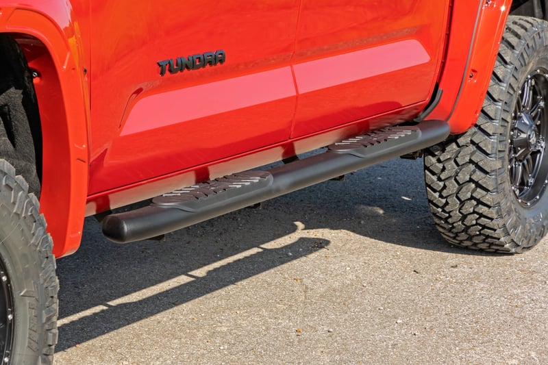 RC Oval Nerf Steps | Crew Cab | Black | Toyota Tundra 2WD/4WD (2022-2026) (manufacturer page)