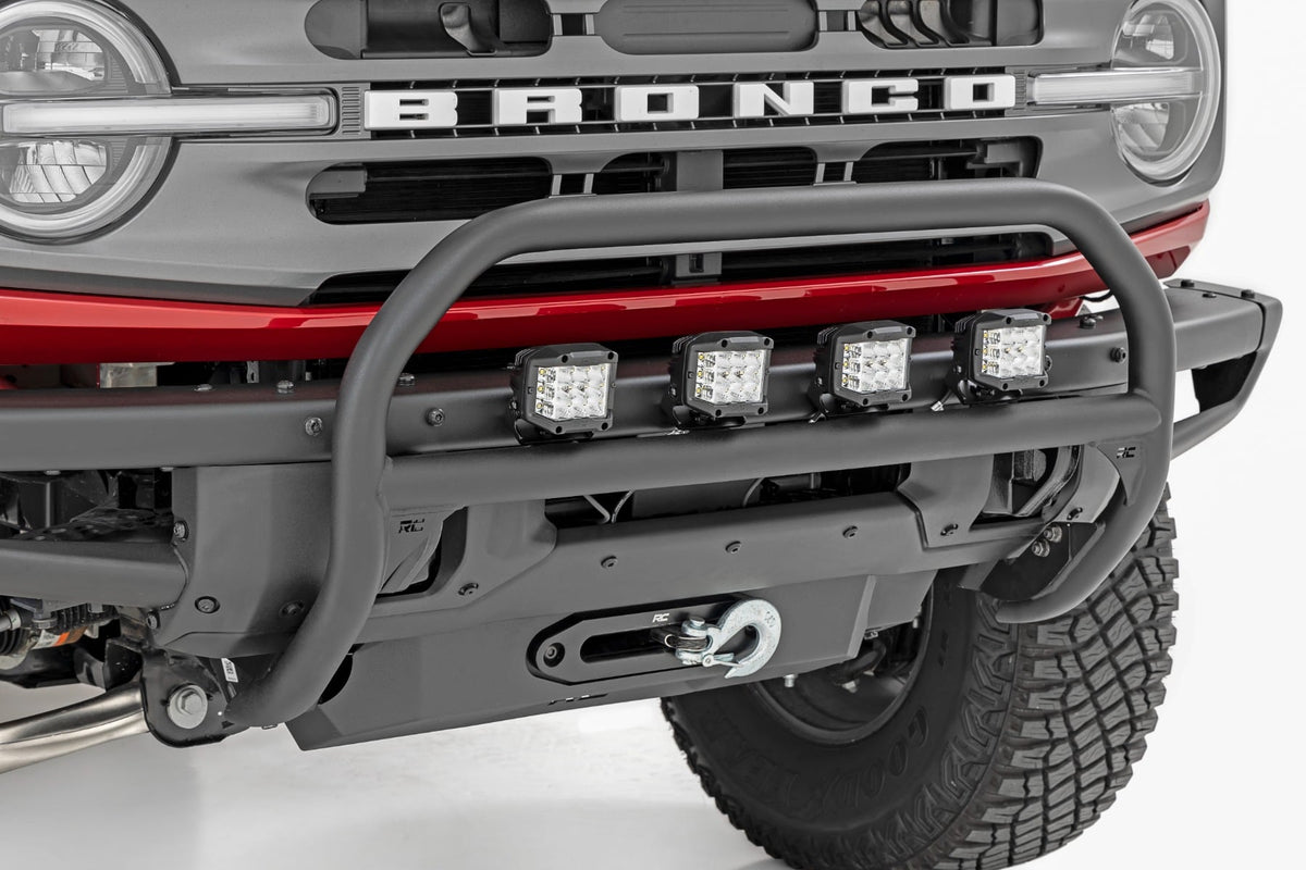 Nudge Bar | 20 Inch BLK DRL Single Row LED | OE Modular Steel | Ford Bronco (21-26) - Bull Bars (Image 2 of 6)