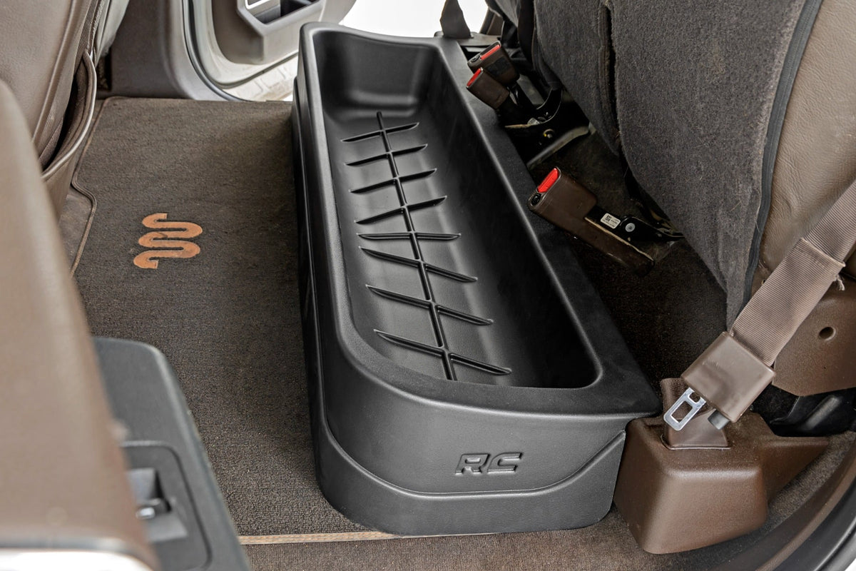 Rough Country RC09281A Under Seat Storage | Crew Cab | Ford F-150/F-250/F-350/Raptor (2015-2026) - Studio View 1