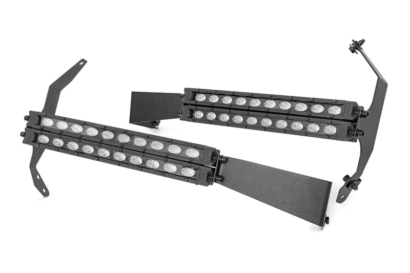 RC LED Light Kit | Grille Mount | 10 Inch Black | Slimline | Ford F-250 Super Duty (20-22) (manufacturer page)