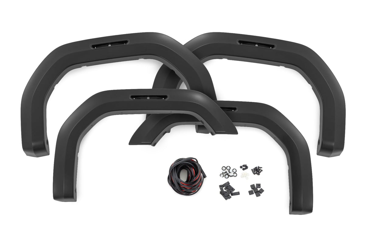 Rough Country S-G11912-G42 Sport Fender Flares | G42 Coastal Dune | GMC Sierra 2500 HD/Sierra 3500 HD (20-26) - Studio View 2