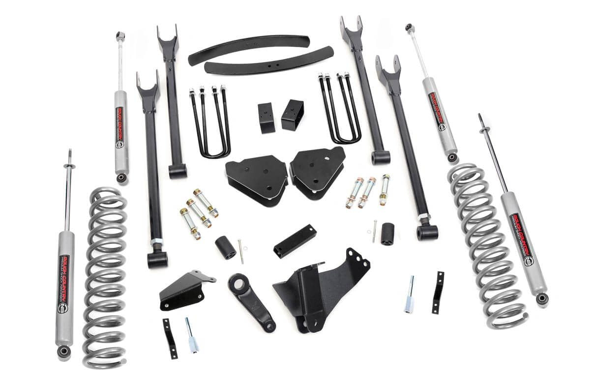 6 Inch Lift Kit | Gas | 4-Link | No OVLDS | Ford F-250/F-350 Super Duty (05-07) - Susp Lift Kits 4wd
