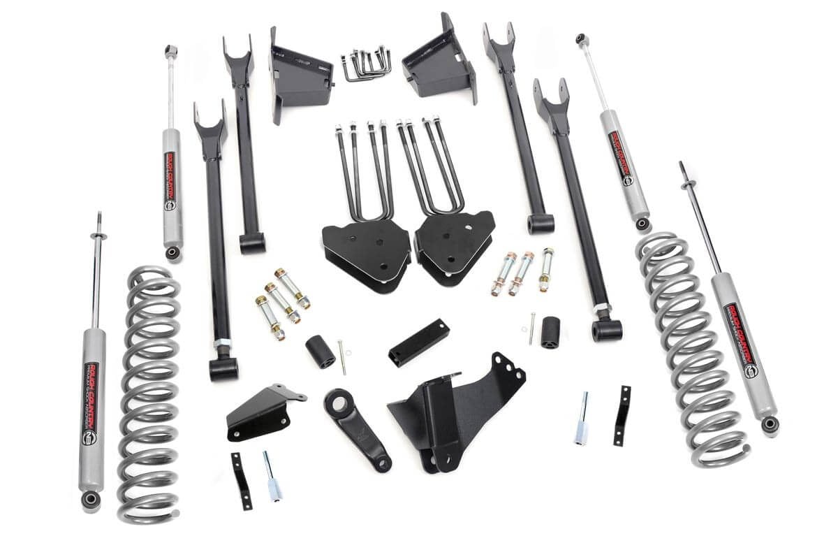 RC 8 Inch Lift Kit | 4 Link | RR Blocks | Ford F-250/F-350 Super Duty 4WD (05-07) (manufacturer page)