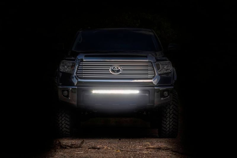 RC LED Light Kit | Bumper Mount | 30" Black Single Row | Toyota Tundra (14-21) (manufacturer page)