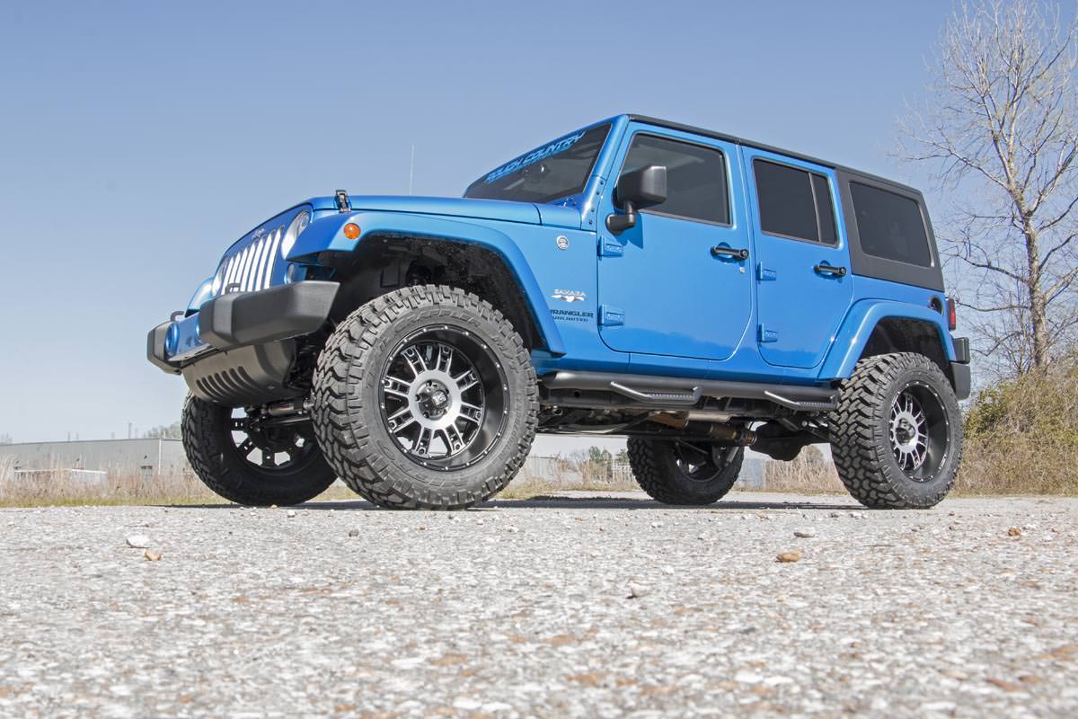 Rough Country 69444 3.5 Inch Lift Kit | M1R | Jeep Wrangler Unlimited 2WD/4WD (2007-2018) - Studio View 5