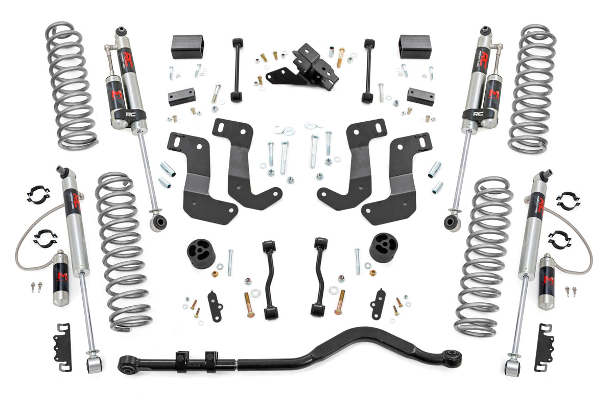 Rough Country 66844 3.5 Inch Lift Kit | C/A Drop | Stage 1 | M1R | Jeep Wrangler Unlimited (18-23) - Studio View 1