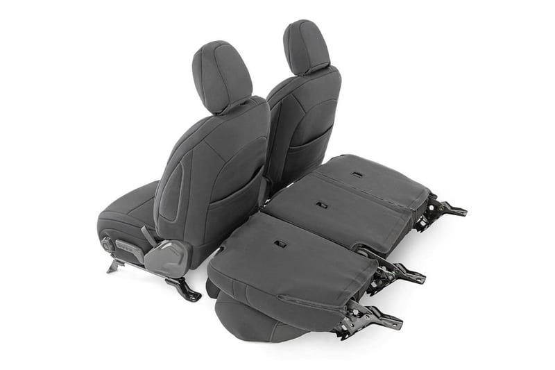 RC Seat Covers | Front and Rear w/ Armrest | Jeep Wrangler Unlimited 4WD (18-26) (manufacturer page)