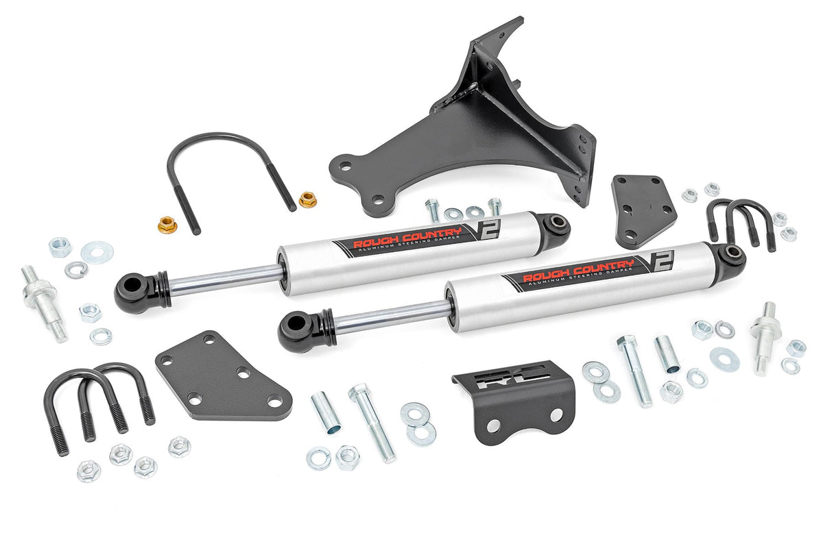 V2 Steering Stabilizer | Dual | 2-8 Inch Lift | Ford F-250/F-350 Super Duty (05-26) - Vertex Shocks (Image 2 of 2)