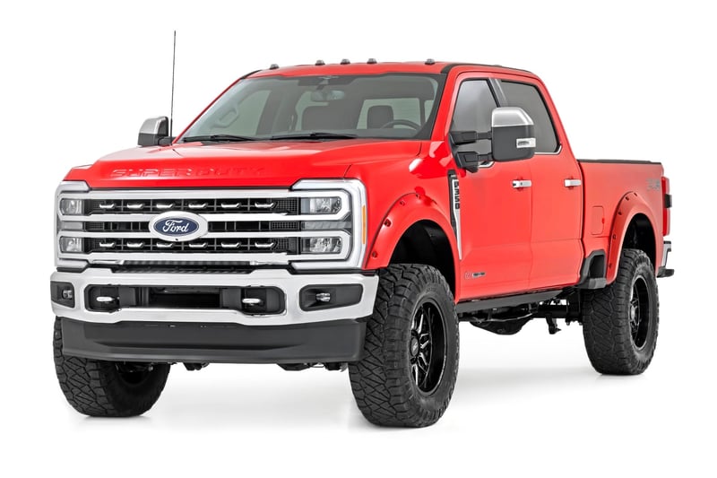 RC Pocket Fender Flares | E9 Argon Blue | Ford F-250/F-350 Super Duty (23-26) (manufacturer page)