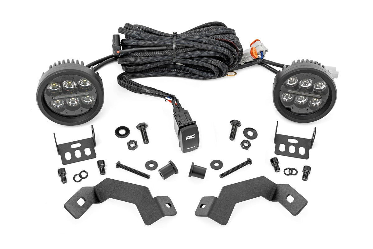 LED Light Kit | Ditch Mount | Black Series Round | 3.5 Inch | Amber DRL | Toyota LandCruiser (2024) - Lighting & Acc (Image 1 of 6)