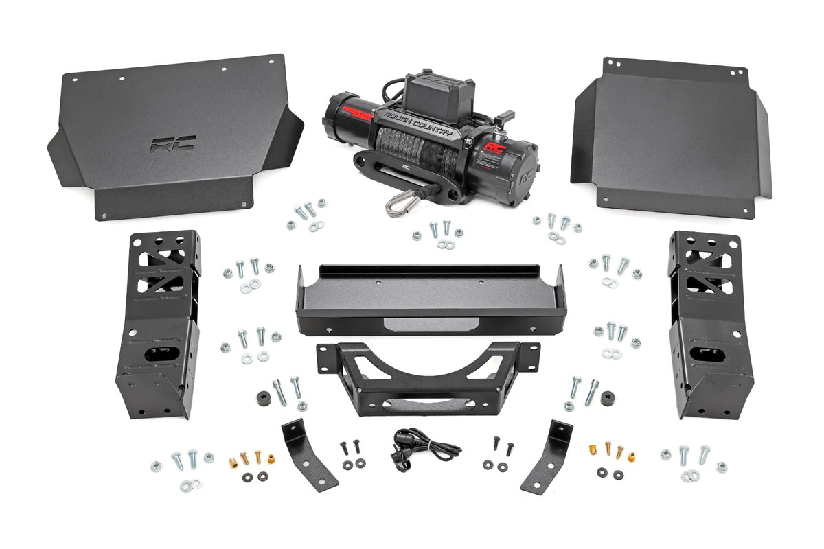 Rough Country 10813 FXS Hidden Winch Mount | PRO9500S | Toyota Tacoma 4WD (2024-2026) - Studio View 1