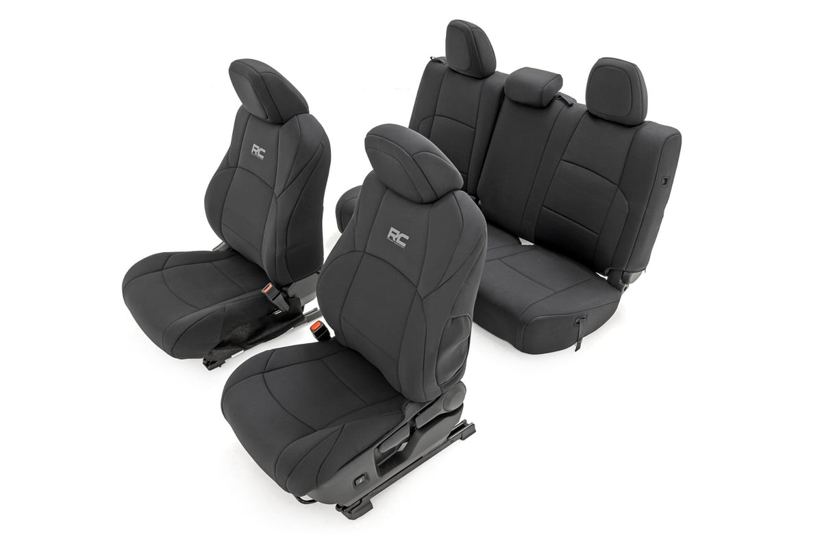 Rough Country 91062 Seat Covers | FR & RR | Double Cab | Toyota Tacoma 2WD/4WD (2024-2026) - Image 1