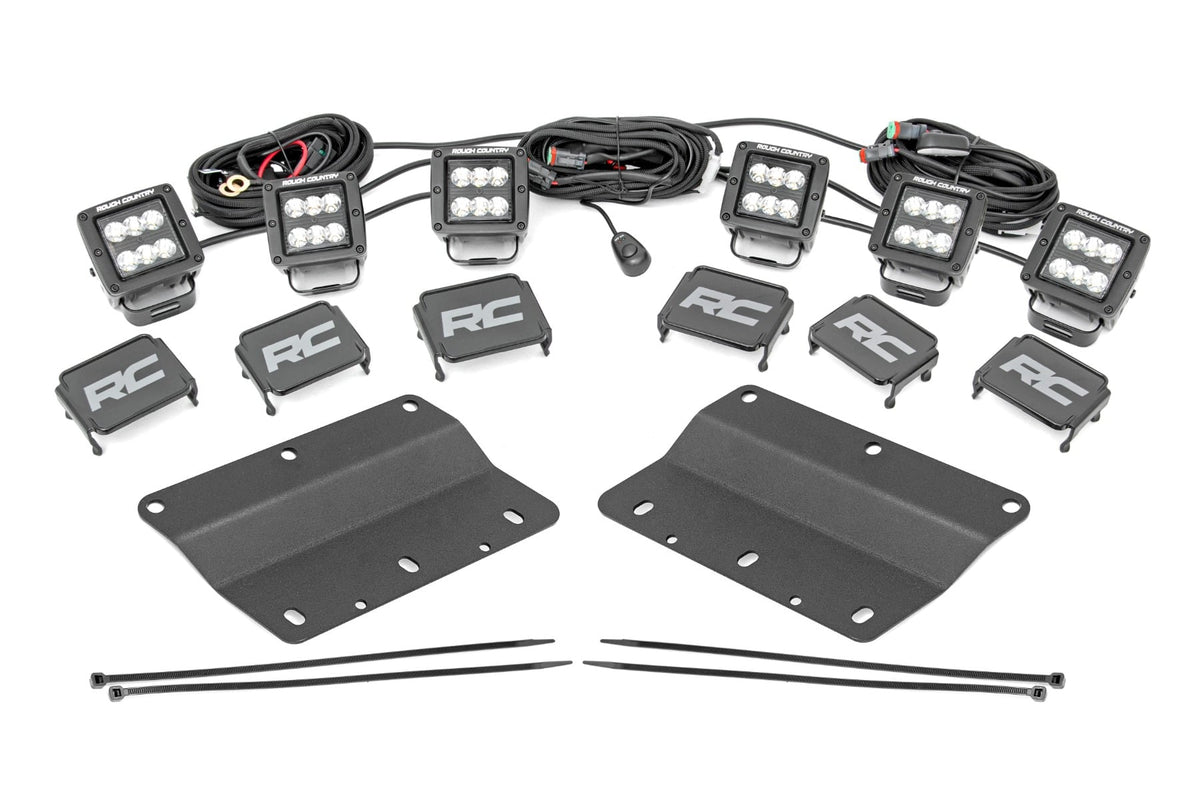 LED Light Kit | Fog Mount | Triple 2" Black Pair | Spot | Ford Bronco (21-26) - Lighting & Acc (Image 1 of 6)