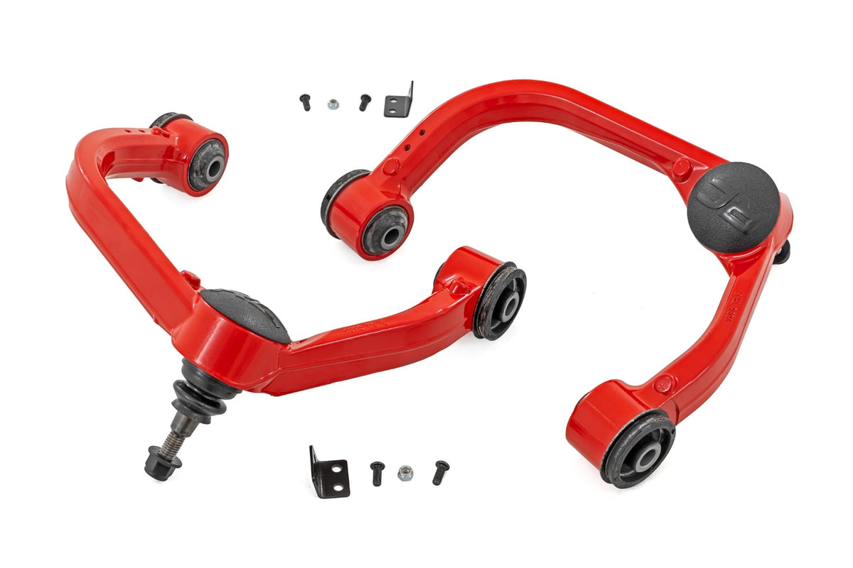 Rough Country 41400RED Red Forged Upper Control Arms | 3 Inch Lift | Ford F-150 2WD/4WD (2021-2026) - Image 1