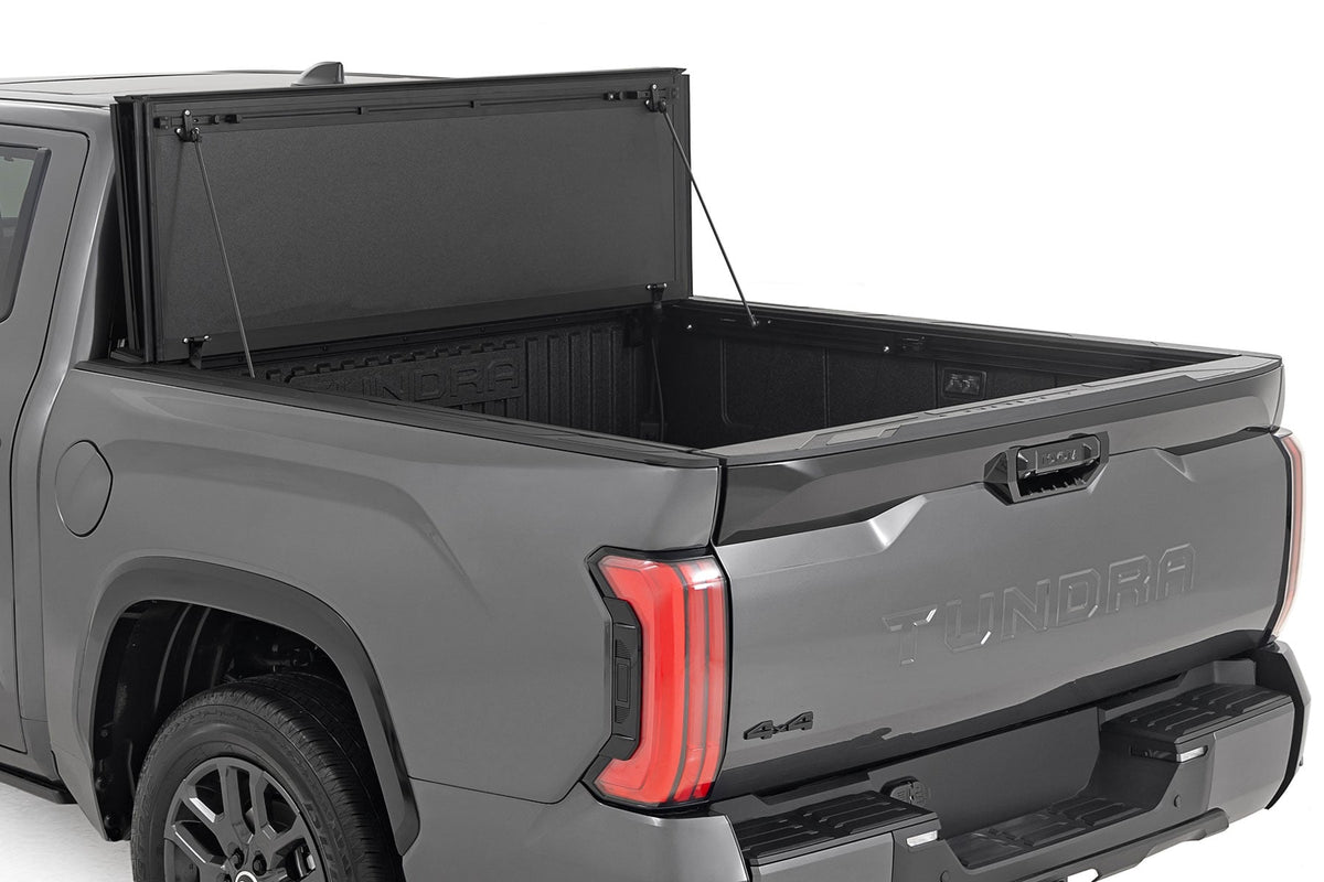 Hard Tri-Fold Flip Up Bed Cover | 5'7" | Toyota Tundra 2WD/4WD (2022-2026) - Bed Covers (Image 2 of 6)