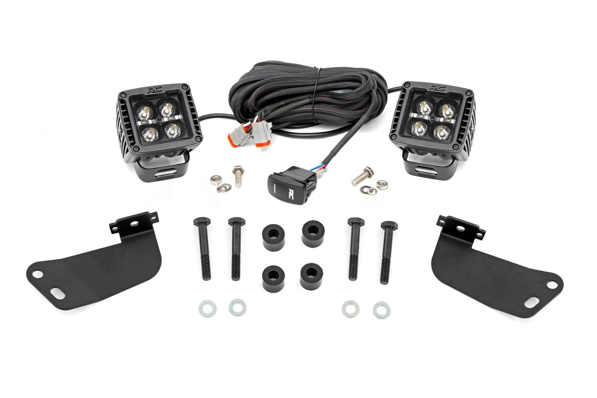 LED Light Kit | Front Mount | 2" Black Pair | Amber DRL | Segway 570 F - Lighting & Acc (Image 1 of 6)