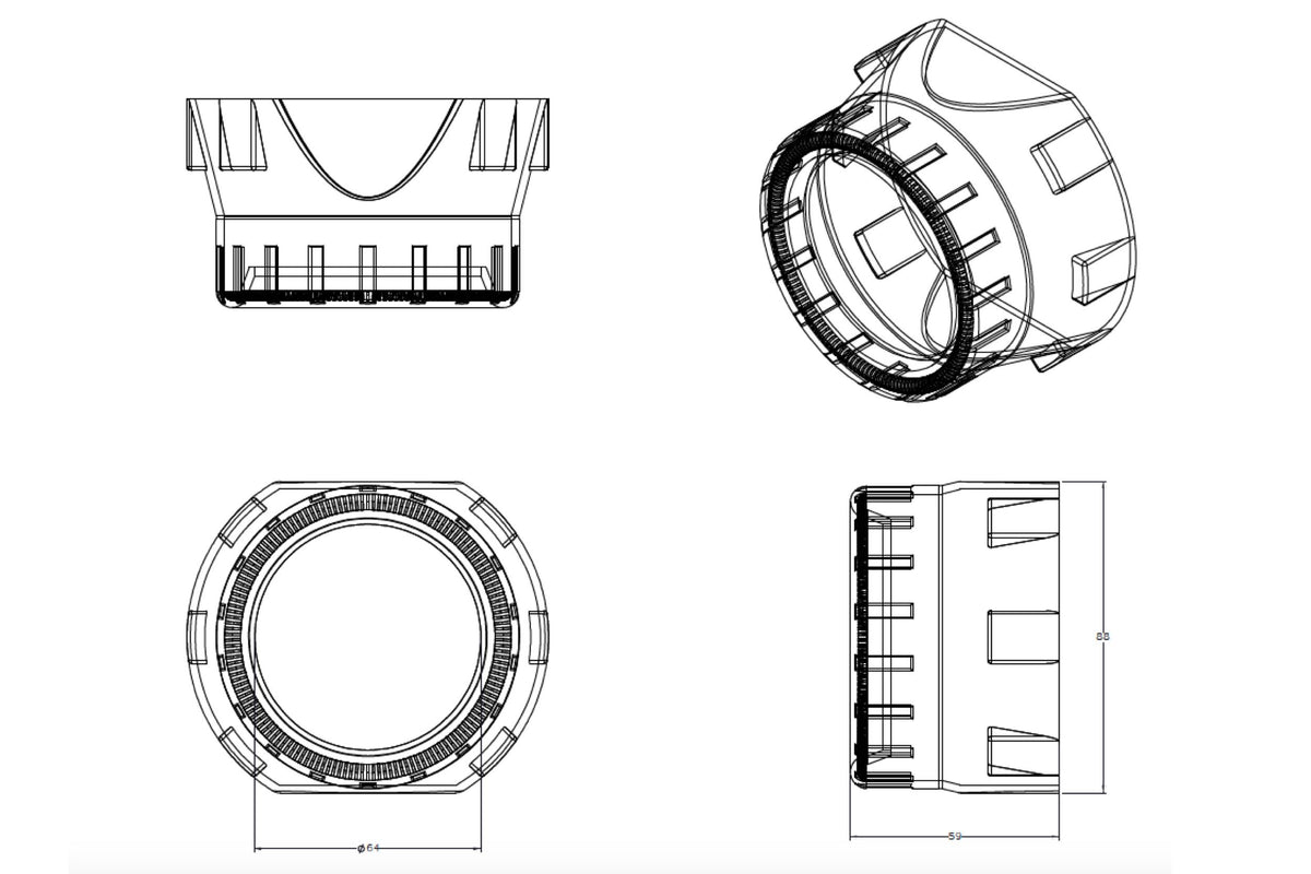 Graphite Projector Shroud - Shrouds (Image 4 of 6)