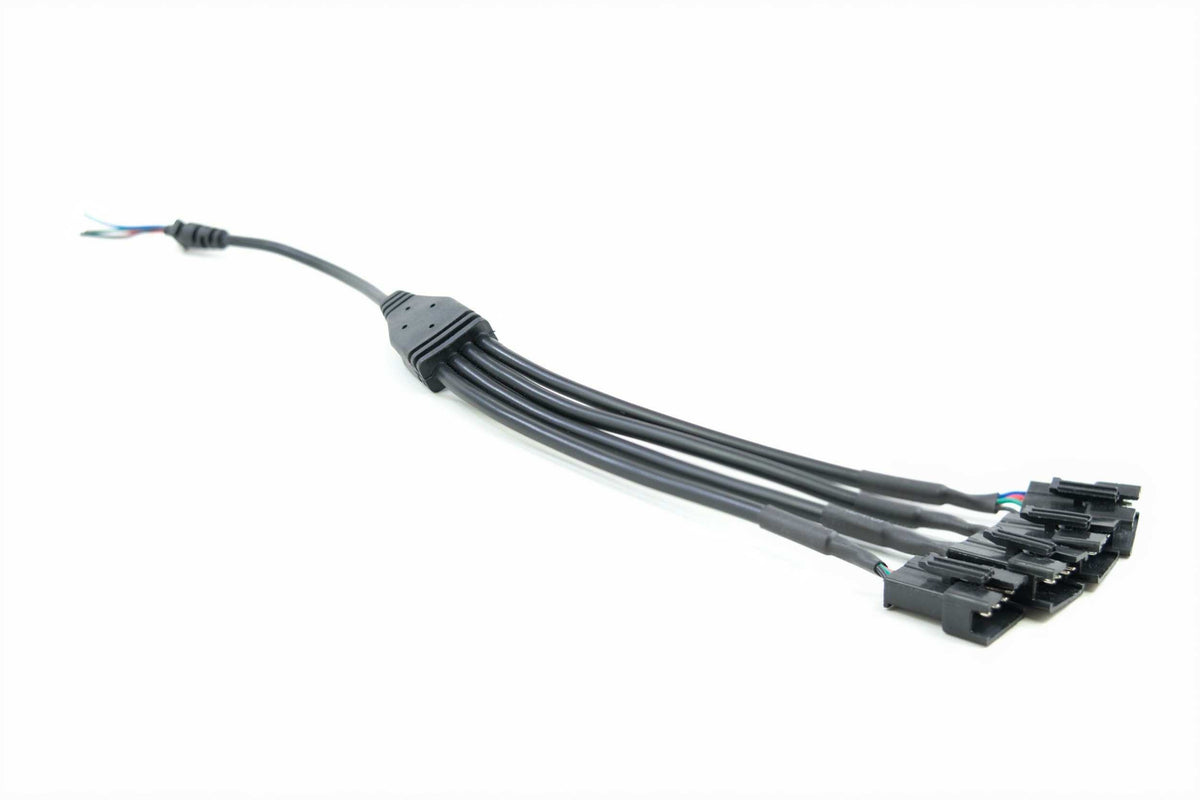 Splitter: Bare 4 Wire to 4x RGB 4P Female - Wiring Parts (Image 1 of 3)