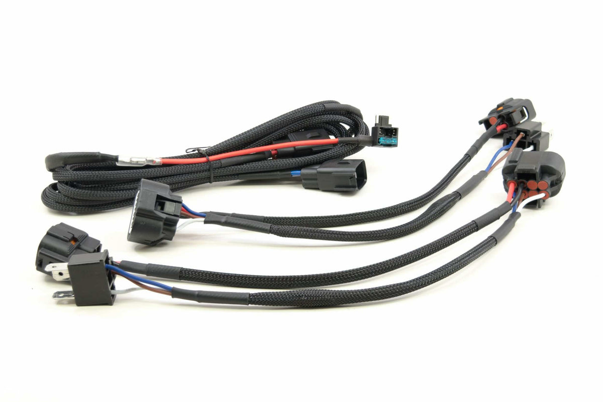Conversion Harness for Halogen Tundra with Amber Bulb DRL (Convert to OEM LED Headlights) - Relay Harnesses (Image 1 of 6)