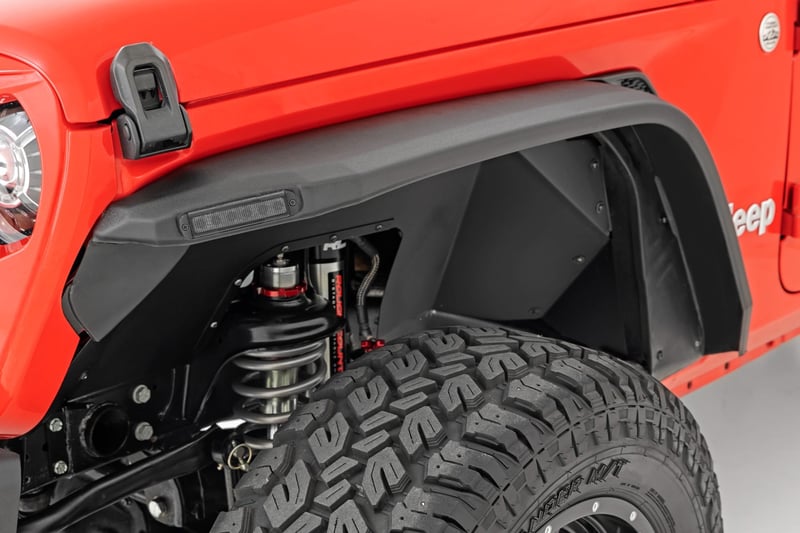 RC High Clearance LED Flat Fender Flare Kit | UV Treated | Jeep Wrangler JL (2018-2026) (manufacturer page)