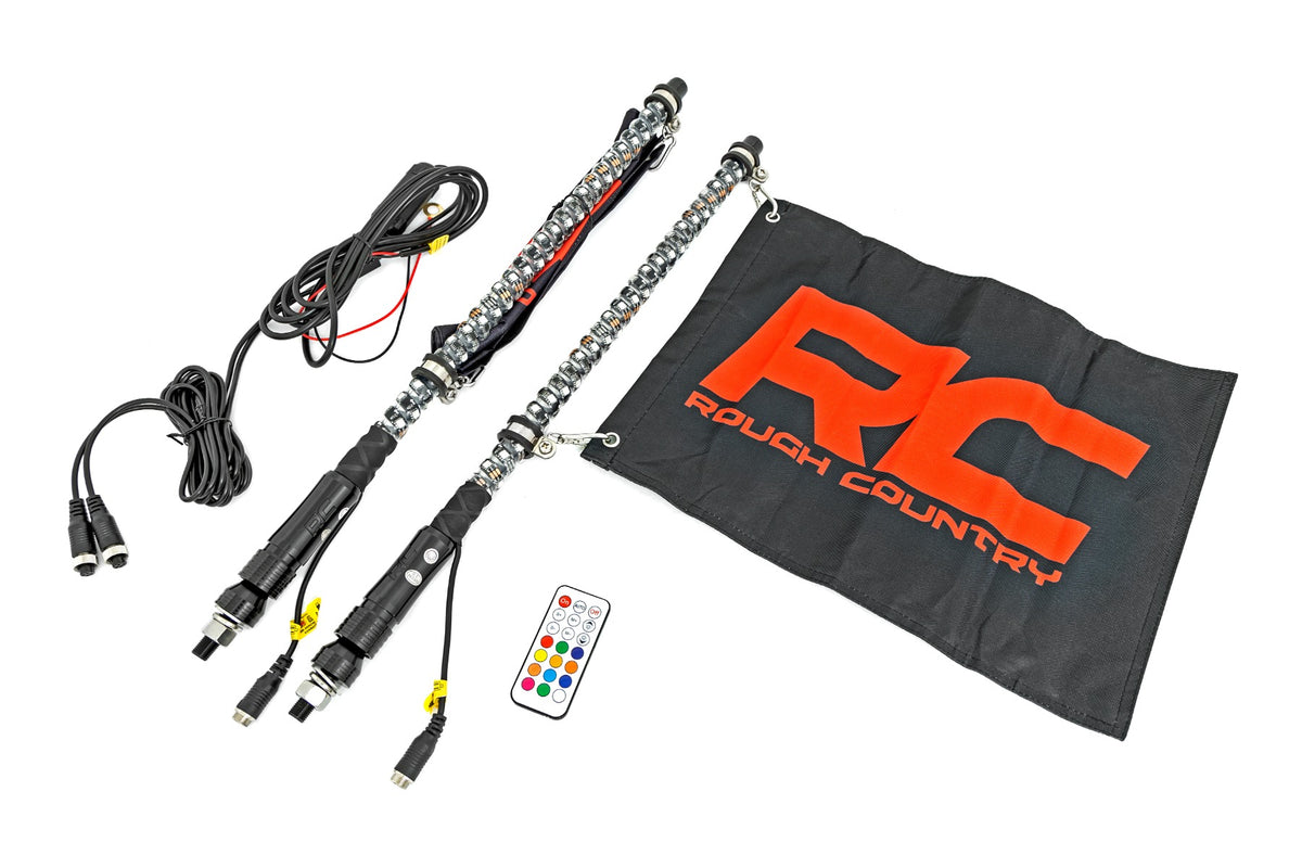 LED Light Whip Kit | 2 ft | Multi-Color | 2-pc - Lighting & Acc (Image 2 of 6)