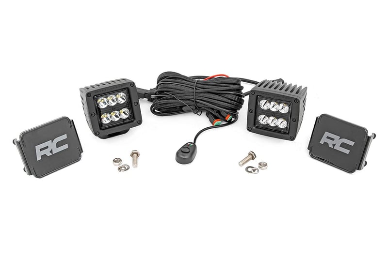 RC 2 Inch Black Series LED Light Pods | Pair | Flood (manufacturer page)