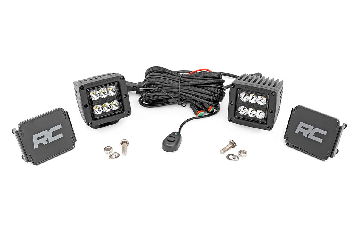2 Inch Black Series LED Light Pods | Spot | Square - Lighting & Acc (Image 3 of 5)