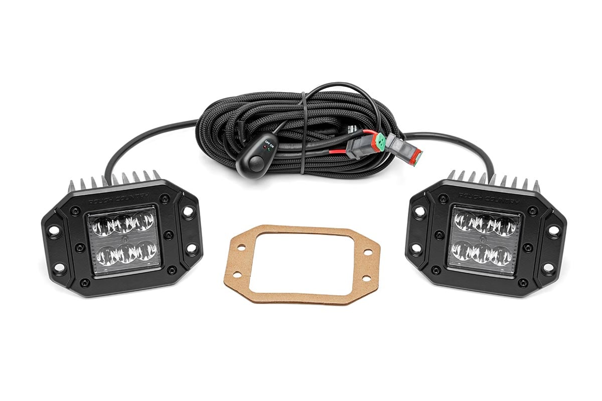 2 Inch Black Series LED Light Pods | Spot | Flush Mount - Lighting & Acc (Image 1 of 5)