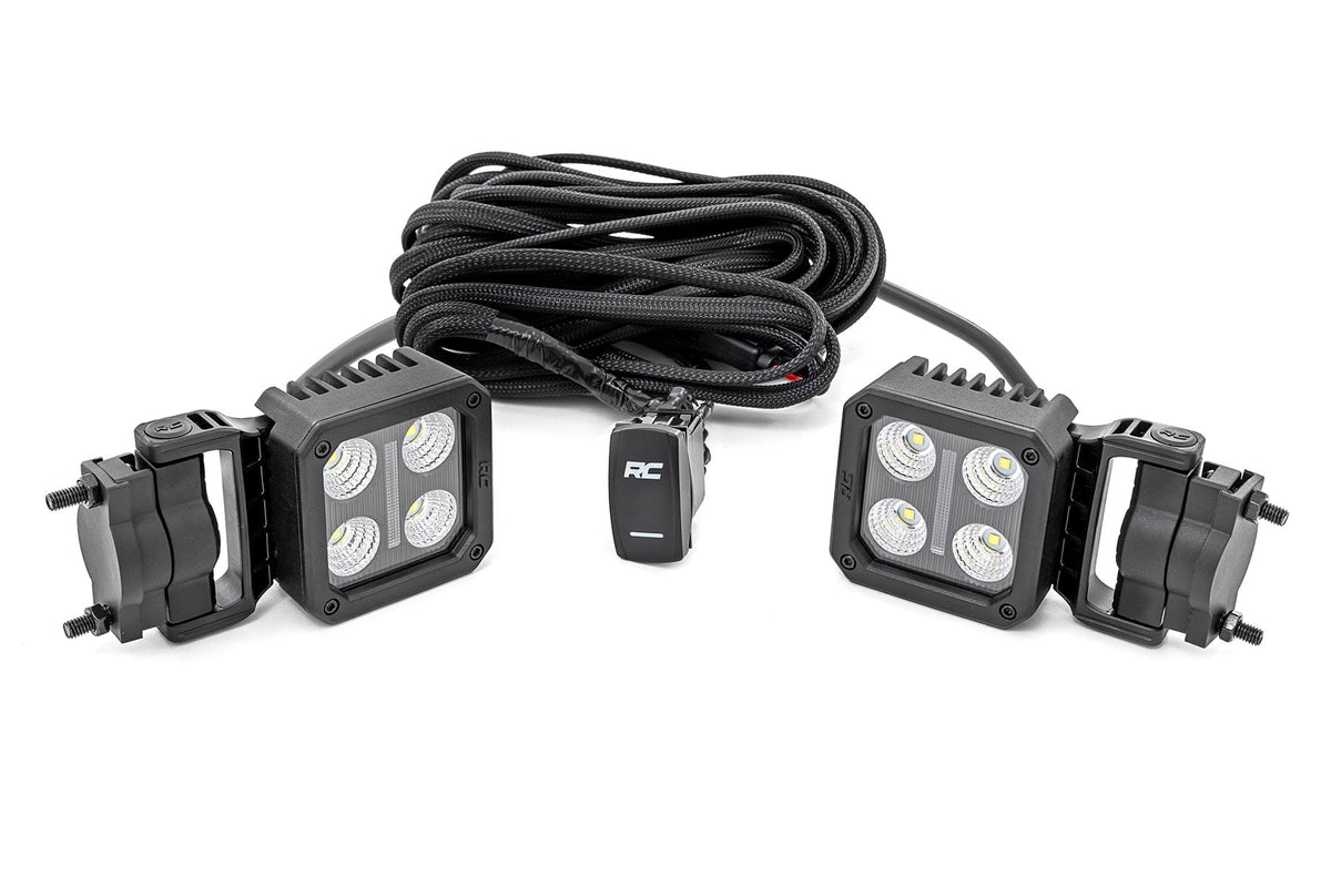 Black Series LED Light Pair | 2 Inch | Flood | Swivel Mount - Lighting & Acc (Image 1 of 6)