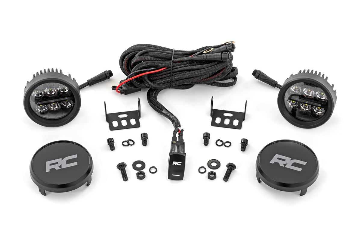 Black Series Round LED Light Pair | 3.5 Inch | Amber DRL - Lighting & Acc (Image 1 of 6)