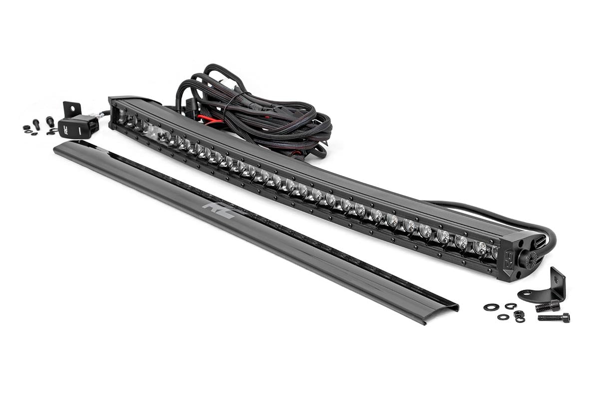 30 Inch Black Series LED Light Bar | Curved | Single Row | Cool White DRL - Lighting & Acc (Image 1 of 6)