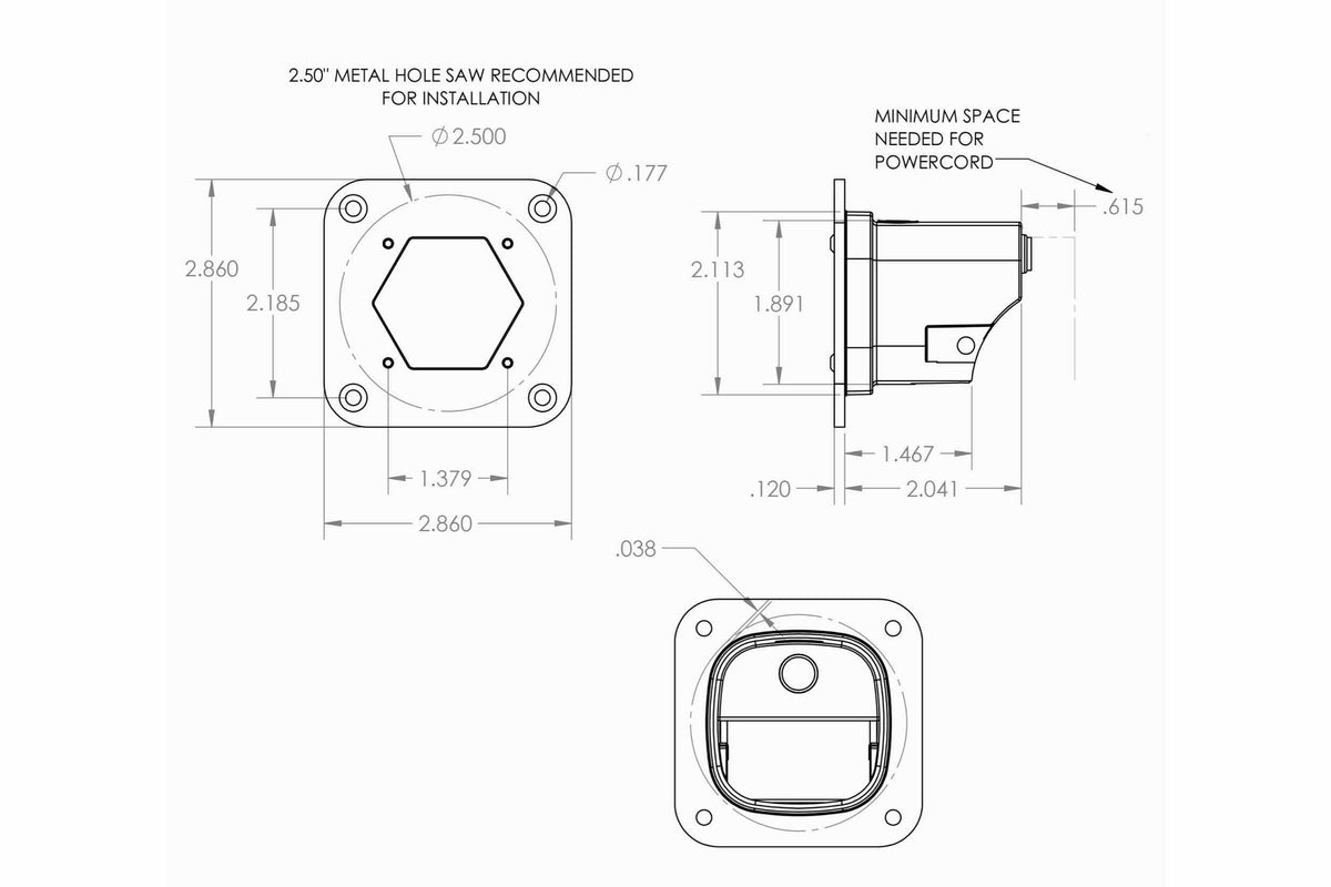 BD S1 LED Pod w/ Flush Mount (Each / White / Wide Beam) - Off Road - Universal (Image 3 of 5)