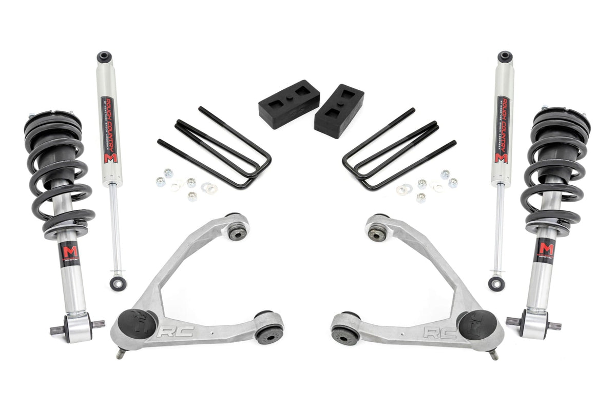 Rough Country 19840 3.5 Inch Lift Kit | Cast Steel | M1 Strut | | Chevy/GMC 1500 (14-16) - Image 2