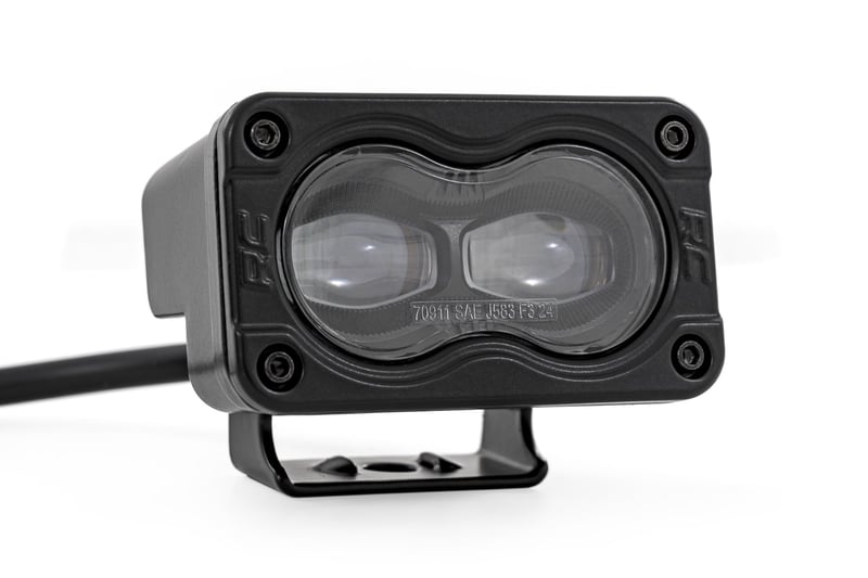 RC 3x1.75 Inch Black Series | Yellow | LED Slim Aux | SAE Fog | Pair (manufacturer page)