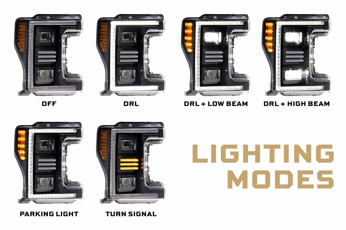 XB Hybrid LED Headlights: Ford Super Duty (17-19 / Set) - Headlights (Image 3 of 6)