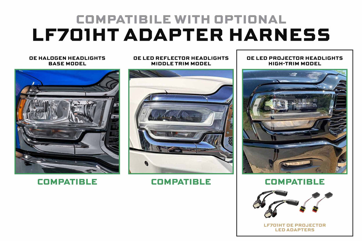 XB LED Headlights: Dodge Ram HD (19-24 / Set) - Headlights (Image 4 of 6)