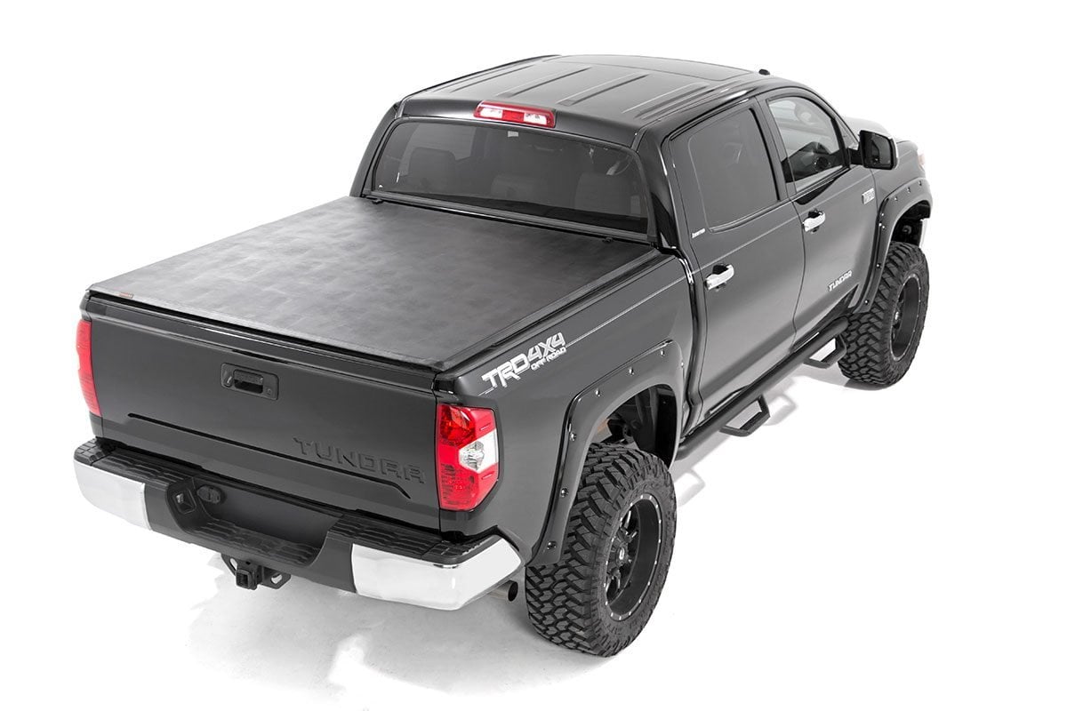 Soft Tri-Fold Bed Cover | 5'7" Bed | No OE Rail | Toyota Tundra (07-21) - Bed Covers (Image 2 of 6)