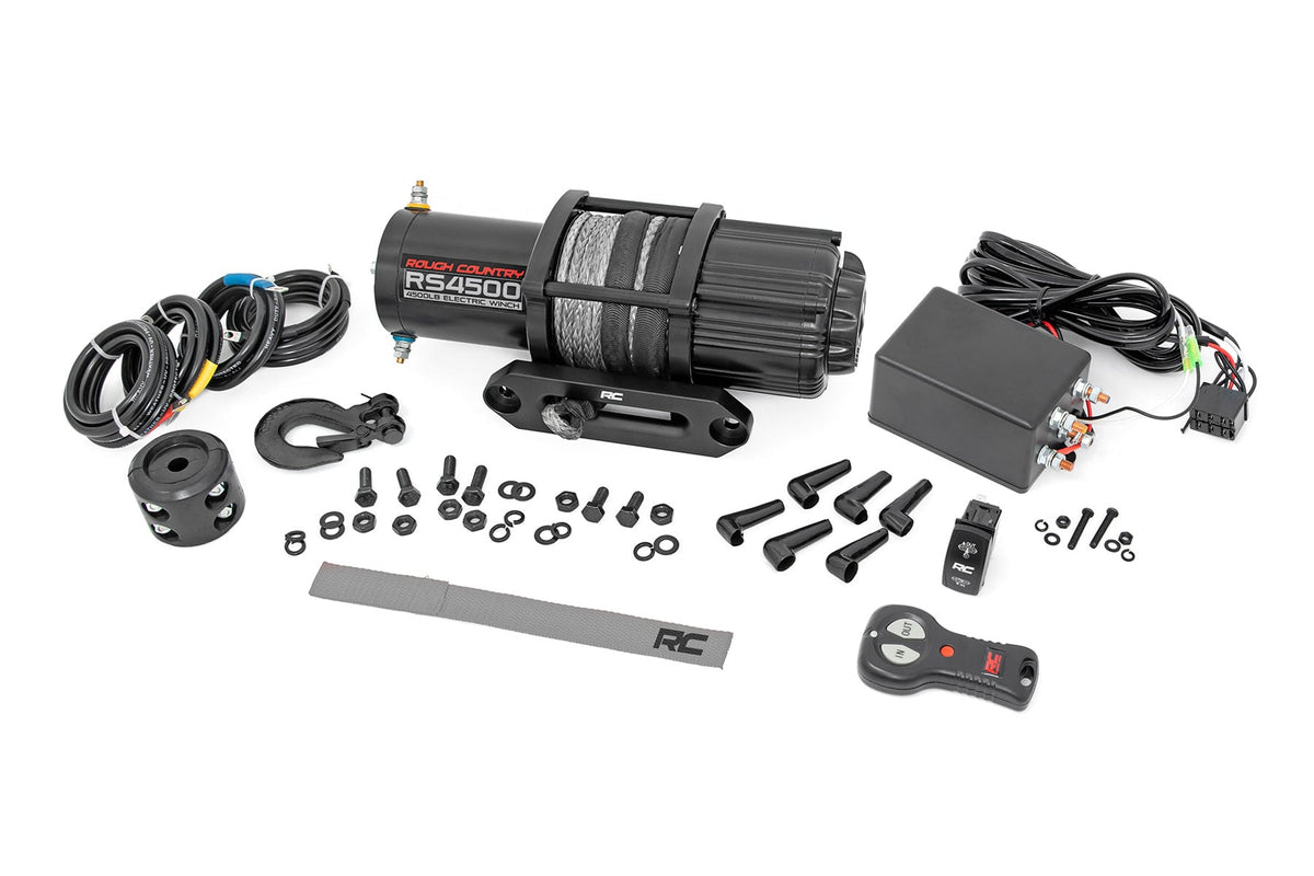 4500-LB Winch W/ Remote | UTV | Synthetic Rope - Winches & Acc (Image 1 of 6)