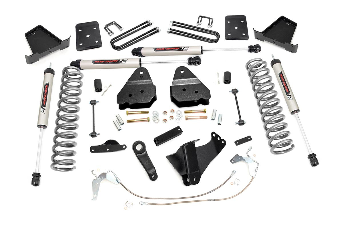 Rough Country 47870 4.5 Inch Lift Kit | W/O Overloads | V2 | Ford F-250/F-350 Super Duty (08-10) - Image 1