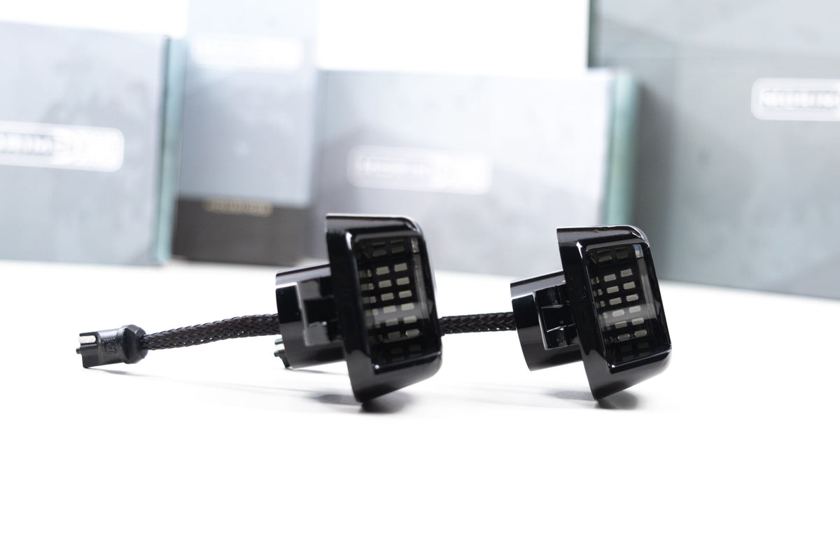 XB LED License Plate Lights: Chevrolet Silverado (99-13 / Set) - DRL & Signals (Image 1 of 3)