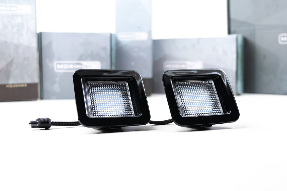 XB LED License Plate Lights: Ford F-150 (15-23 / Set) - DRL & Signals (Image 1 of 3)