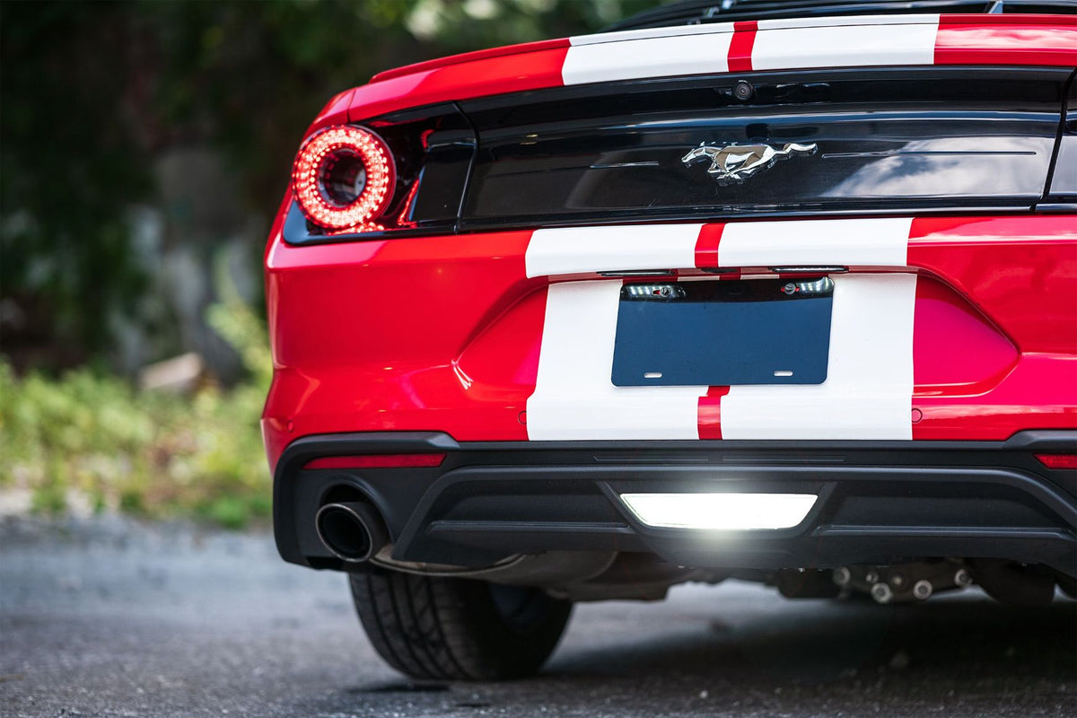 XB LED License Plate Lights: Ford Mustang (15-20 / Set) - DRL & Signals (Image 4 of 6)