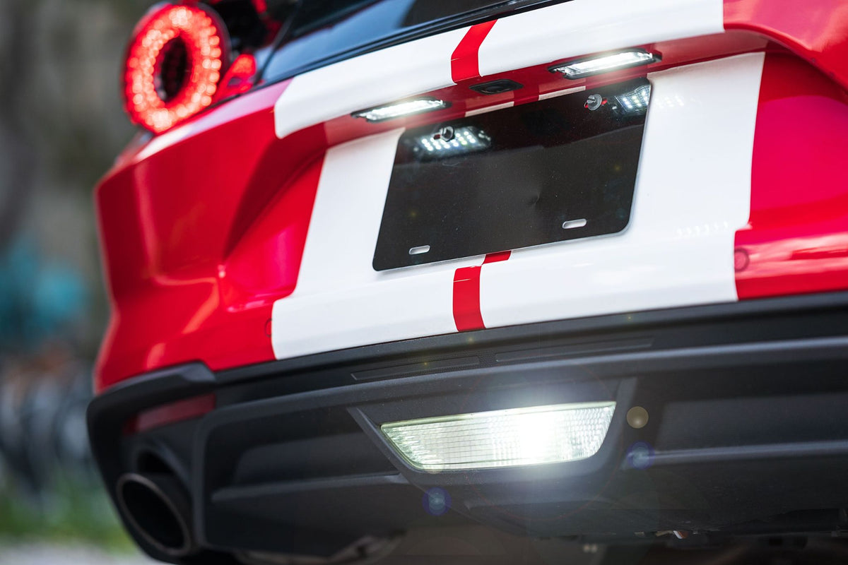 XB LED License Plate Lights: Ford Mustang (15-20 / Set) - DRL & Signals (Image 5 of 6)