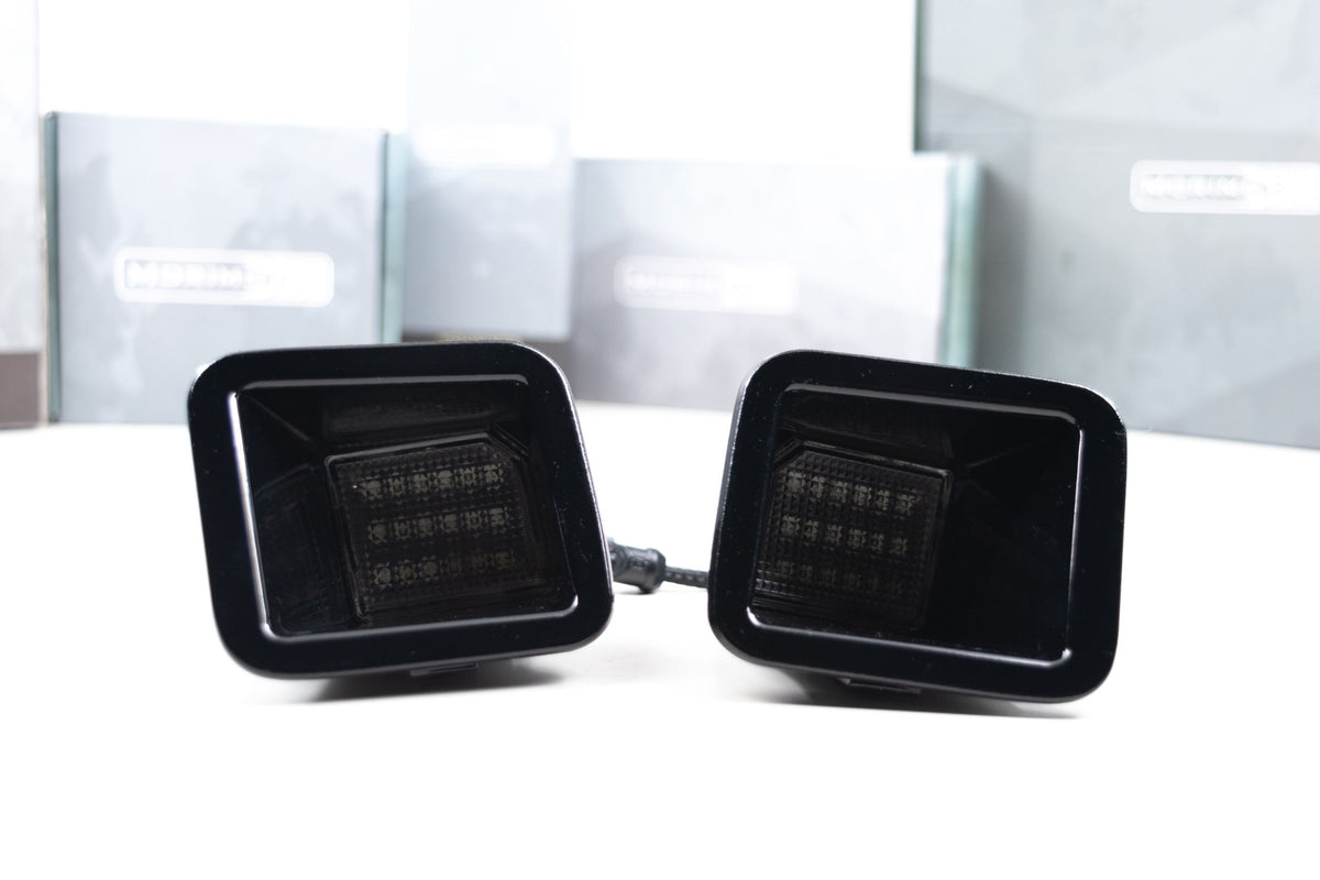 XB LED License Plate Lights: Ford Super Duty (17-22 / Set) - DRL & Signals (Image 1 of 6)