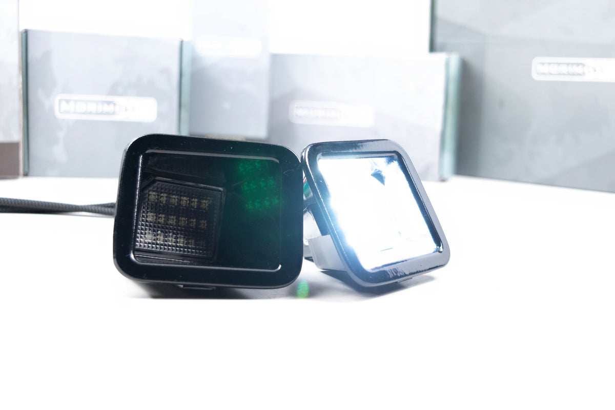XB LED License Plate Lights: Ford Super Duty (17-22 / Set) - DRL & Signals (Image 2 of 6)