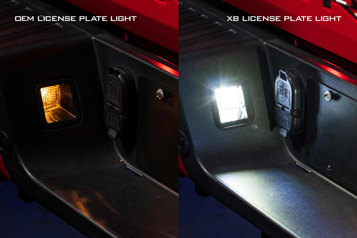 XB LED License Plate Lights: Ford Super Duty (17-22 / Set) - DRL & Signals (Image 4 of 6)