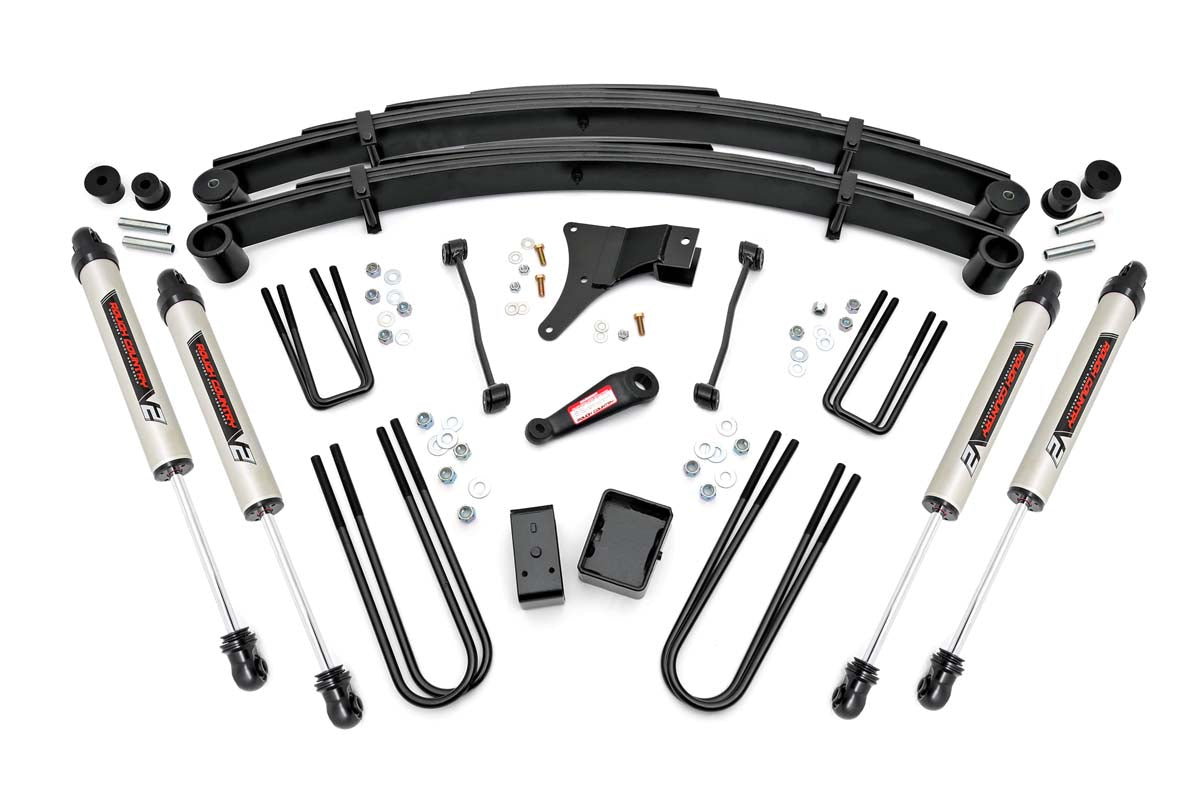 Rough Country 49370 6 Inch Lift Kit | Rear Blocks | V2 | Ford F-250/F-350 Super Duty 4WD (1999) - Image 1