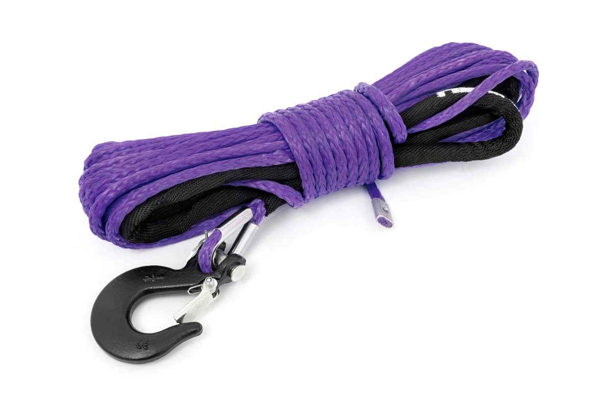 Rough Country RS162 Synthetic Rope | 1/4 Inch | 50 Ft | Purple - Image 1