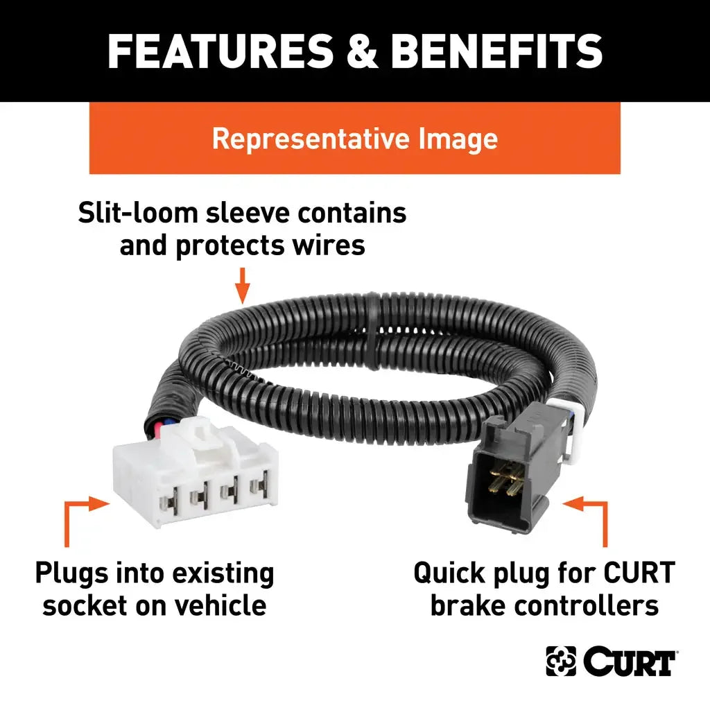 CURT 51530 Brake Controller Harness - Angle 2